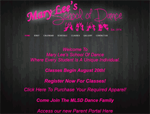Tablet Screenshot of maryleeschoolofdance.com